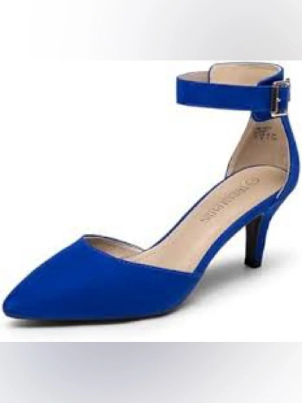 Dream Pairs Cobalt Blue Pointed Toe Ankle-Strap Pump